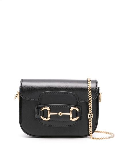 Gucci Super Mini 1955 Horsebit Shoulder Bag - Black