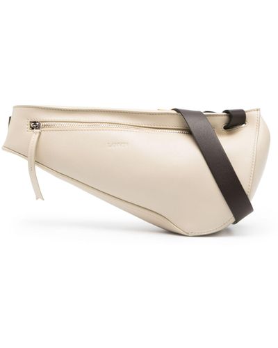 Lanvin Asymmetric Leather Belt Bag - Natural