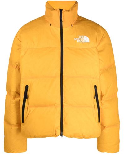 The North Face Nuptse Logo-print Padded Jacket - Yellow