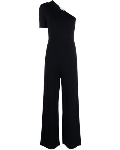 Stella McCartney One-shoulder Wide-leg Jumpsuit - Black