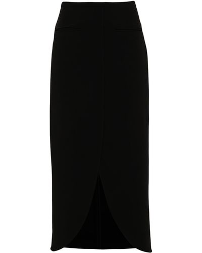 Courreges Ellipse Tailored Maxi Skirt - Black