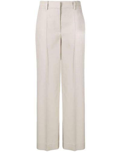 The Row Neutral Bremy Wool Trousers - Women's - Wool/cow Horn/silk - White