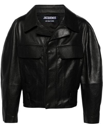 Jacquemus 'Pilota' Leather Jacket - Black