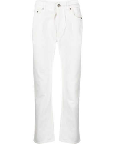 Palm Angels Logo-embossed Straight Jeans - White