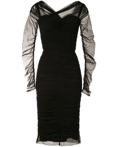 Dolce & Gabbana Cotton Blend Midi Dress - Black