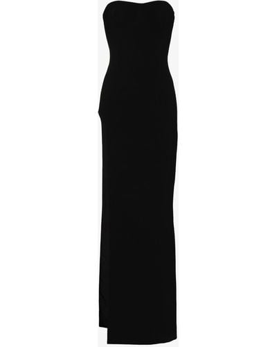 Monot Tube Slit Dress - Black