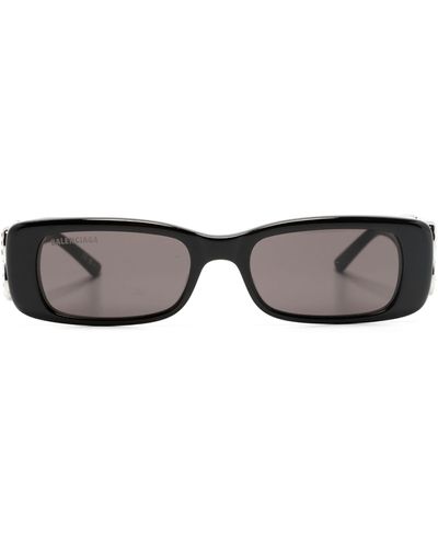 Balenciaga Dinasty Rectangle-frame Sunglasses - Women's - Acetate - Gray