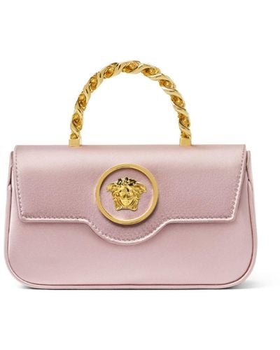 Versace La Medusa Mini Satin Tote Bag - Pink