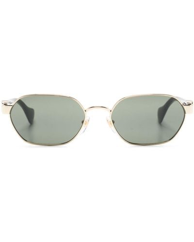 Gucci Mini Running Geometric-frame Sunglasses - Unisex - Acrylic - Gray