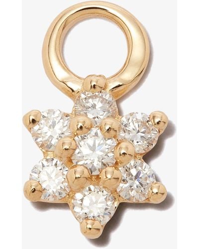 Maria Tash 18k Yellow Flower Diamond Charm - Metallic