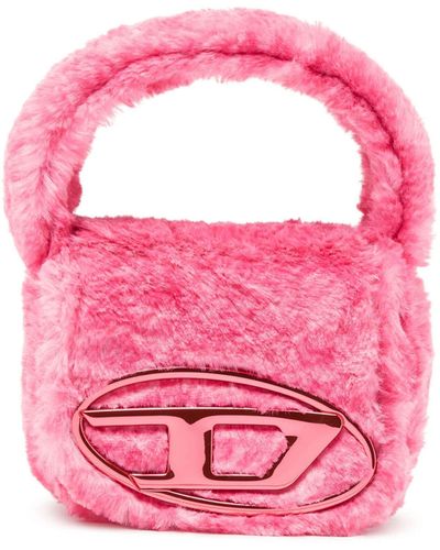 DIESEL 1dr Fluffy Mini Tote Bag - Pink