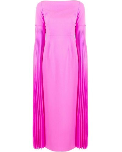 Solace London Cape-effect Gown - Pink