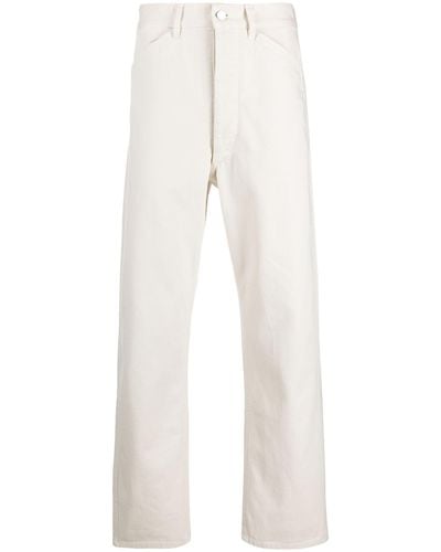Lemaire Straight-leg Cotton Jeans - White