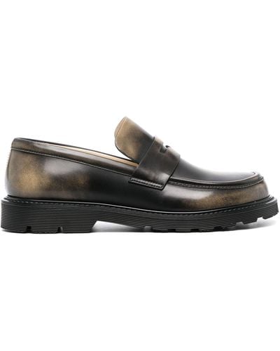 Loewe Blaze Leather Loafers - Black