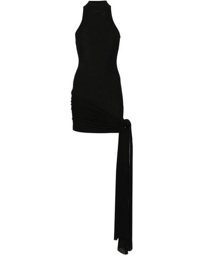 AYA MUSE Keefe Draped Mini Dress - Women's - Viscose/nylon - Black