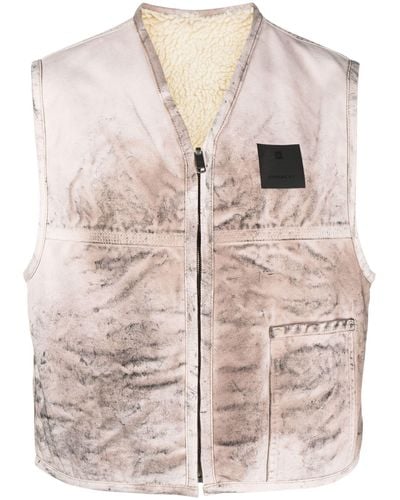Givenchy Distressed-effect Reversible Gilet - Natural