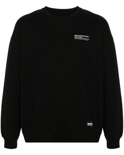 Neighborhood Logo-embroidered Cotton Sweatshirt - Men's - Cotton - Black