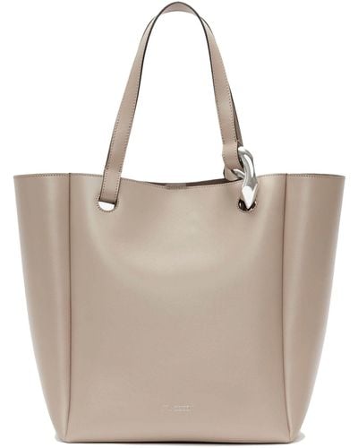 JW Anderson Brown Jwa Corner Leather Tote Bag - Unisex - Calf Leather/calf Suede - Natural