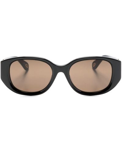 Chloé Marcie Oval-frame Sunglasses - Natural