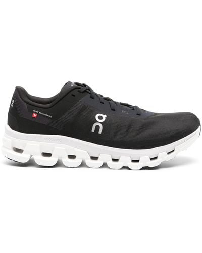 On Shoes Cloudflow 4 Trainers - Men's - Rubber/fabric - Black