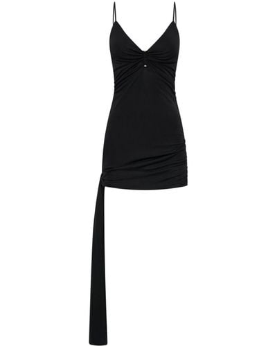 Dion Lee Gathered Cut-out Mini Dress - Black