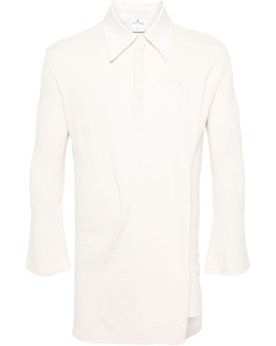 Courreges Twist Cotton Polo Mini Dress - Women's - Cotton/polyamide - White