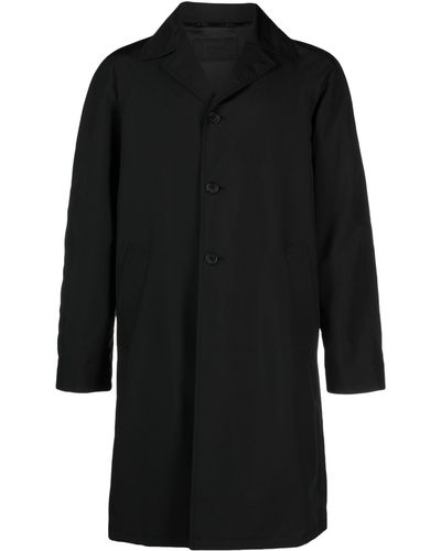 Prada Wool Single-breasted Trench Coat - Black