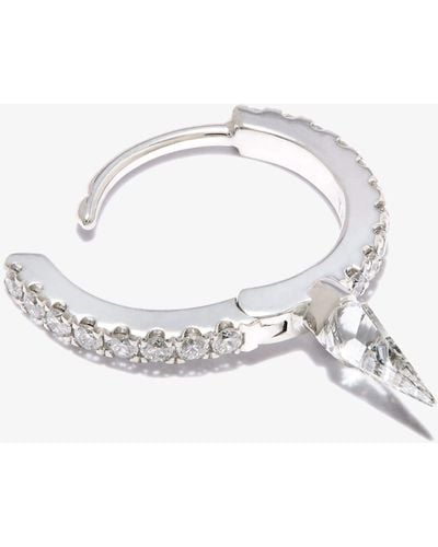 Maria Tash 18k White Gold Spike Eternity Diamond Hoop Earring - Women's - Diamond/18kt White Gold - Metallic