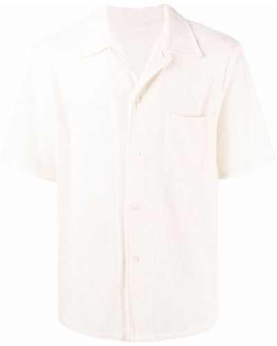 Our Legacy Textured-Finish Short-Sleeved Box Shirt - White