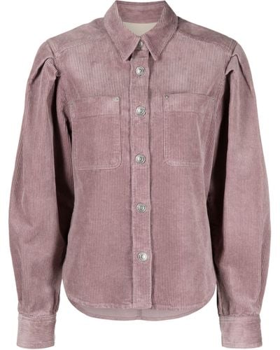 Isabel Marant Puff-sleeve Corduroy Shirt - Pink