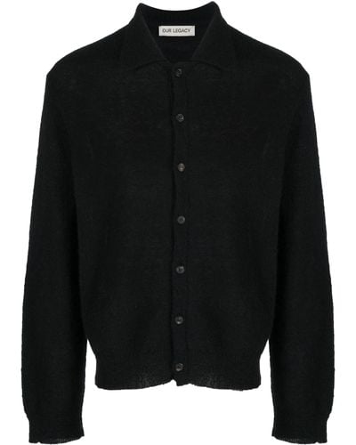 Our Legacy Alpaca-blend Knitted Cardigan - Black