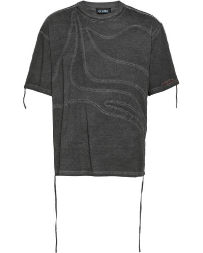 AV VATTEV Embroidered Cotton T-shirt - Men's - Cotton - Grey