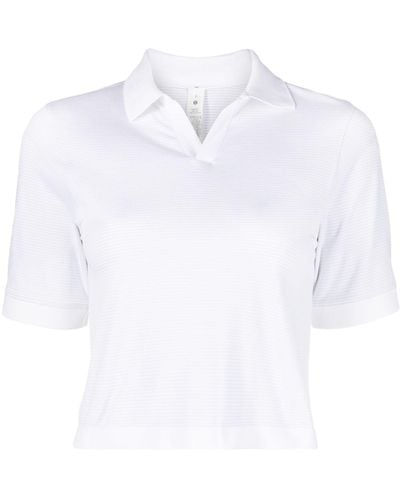 lululemon athletica Swiftly Cropped Polo Shirt - Women's - Recycled Polyester/spandex/elastane/nylon - White
