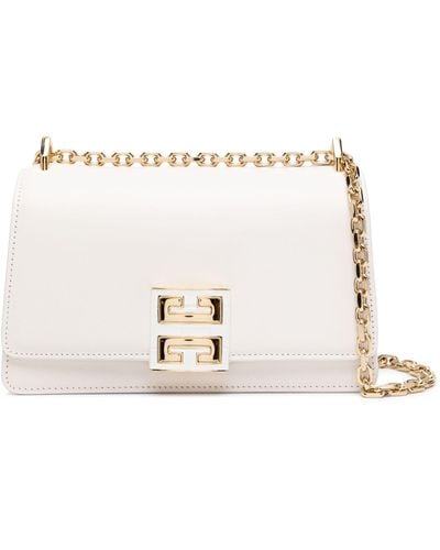 Givenchy White 4g Leather Cross Body Bag - Women's - Calf Leather - Natural