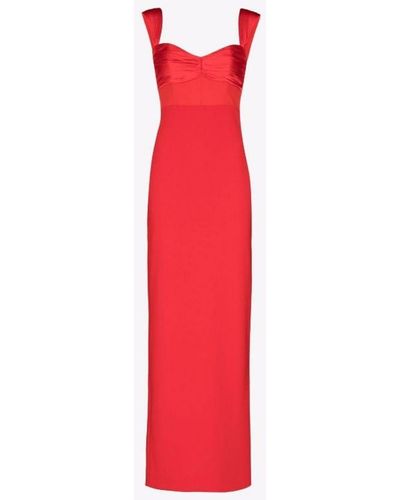 Solace London Calluna Bustier Maxi Dress - Red