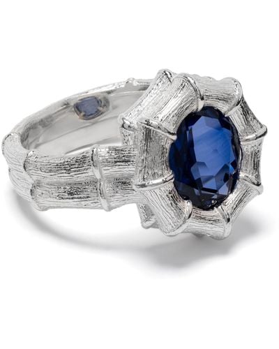Bleue Burnham Sterling Bound Willow Sapphire Ring - Blue