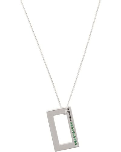 Le Gramme Sterling 3.4g Tsavorite Pendant Necklace - Men's - Plated - Metallic