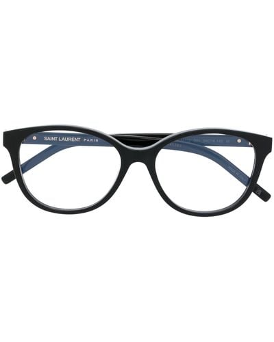 Saint Laurent Round Frame Acetate Glasses - Women's - Acetate - Black