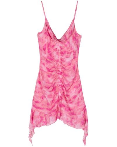 MISBHV Tie-dye Chiffon Minidress - Pink