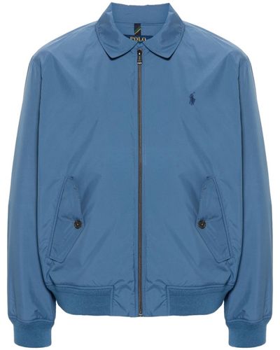 Polo Ralph Lauren Polo-pony-motif Waterproof Jacket - Blue