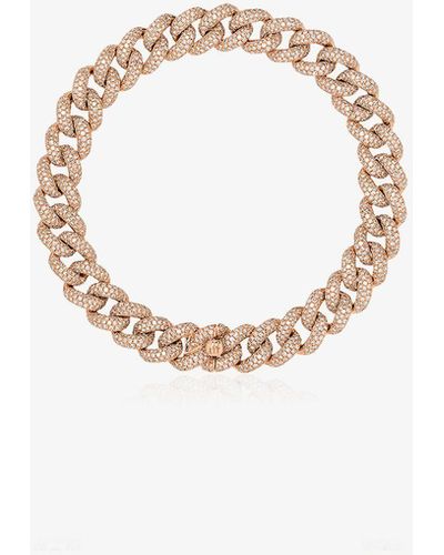 SHAY 18kt Rose Gold Pavé Diamond Link Bracelet - Metallic