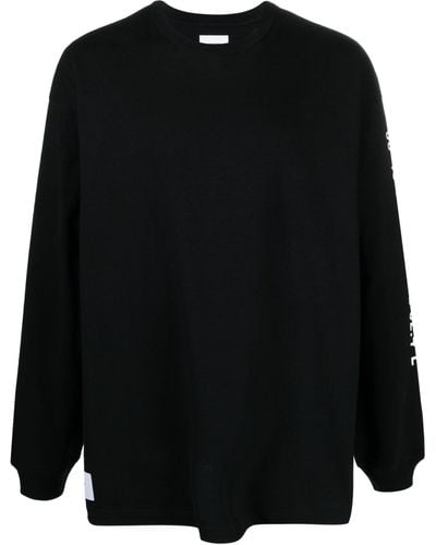 WTAPS Logo-print Cotton Sweatshirt - Black