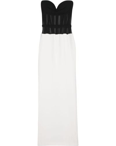 Monot Paneled Corset-bodice Gown - Women's - Polyester - White