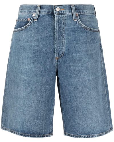 Agolde Low-rise Denim Shorts - Blue