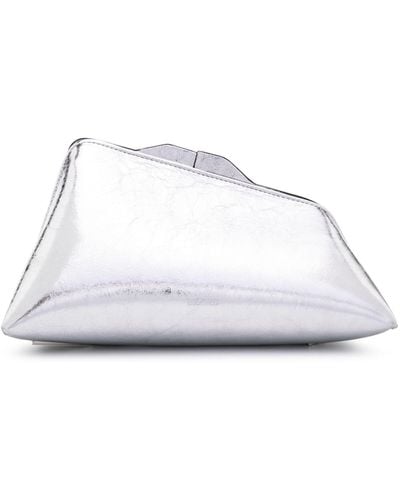 The Attico -tone 8.30pm Metallic Clutch Bag - Women's - Cotton/lambskin/polyurethane/polyester - White