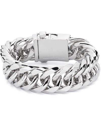 Kenneth Jay Lane -tone Curb Chain Bracelet - White