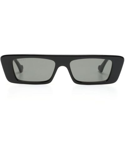 Gucci Rectangular-frame Sunglasses - Men's - Recycled Acetate/nylon - Black