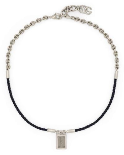 Dolce & Gabbana Marina Cord Necklace - Metallic