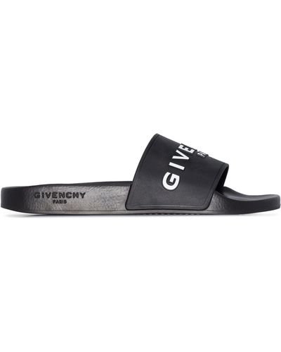 Givenchy Logo Print Slides - White