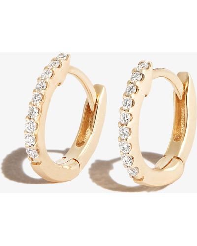 Dana Rebecca 14k Yellow Diamond huggie Earrings - Metallic